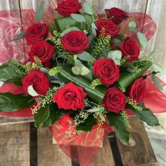 Dozen Red Rose Bouquet 