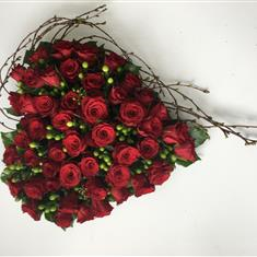 Solid Red Rose Heart 