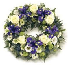 Purple,Lime &amp; White Wreath 