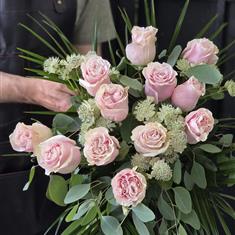 Dozen Pink Rose Bouquet 